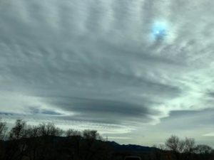 Sky over Taos, NM, threatening-looking clouds